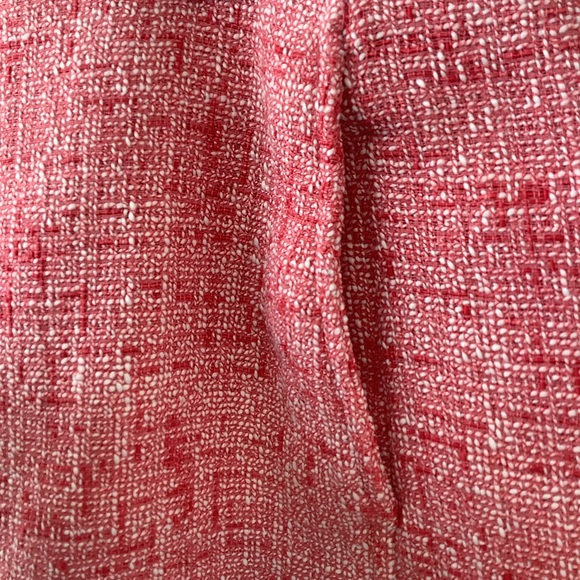 Joe fresh Coral Pink White Tweed Short A-Line Skirt Size 10 Pockets Career - Picture 3 of 7